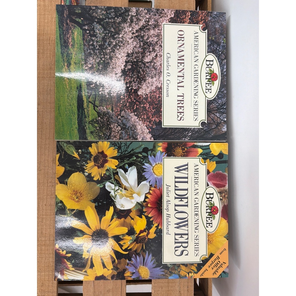 Burpee American Gardening Series Ornamental Trees Wildflowers Book Set 1993 1995